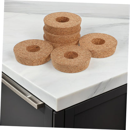 YARNOW 6pcs Decorative Glass Bottles Ventilated Cork Stopper for Hydroponic Plants Terrarium and Crafts Unique Center Hole Design