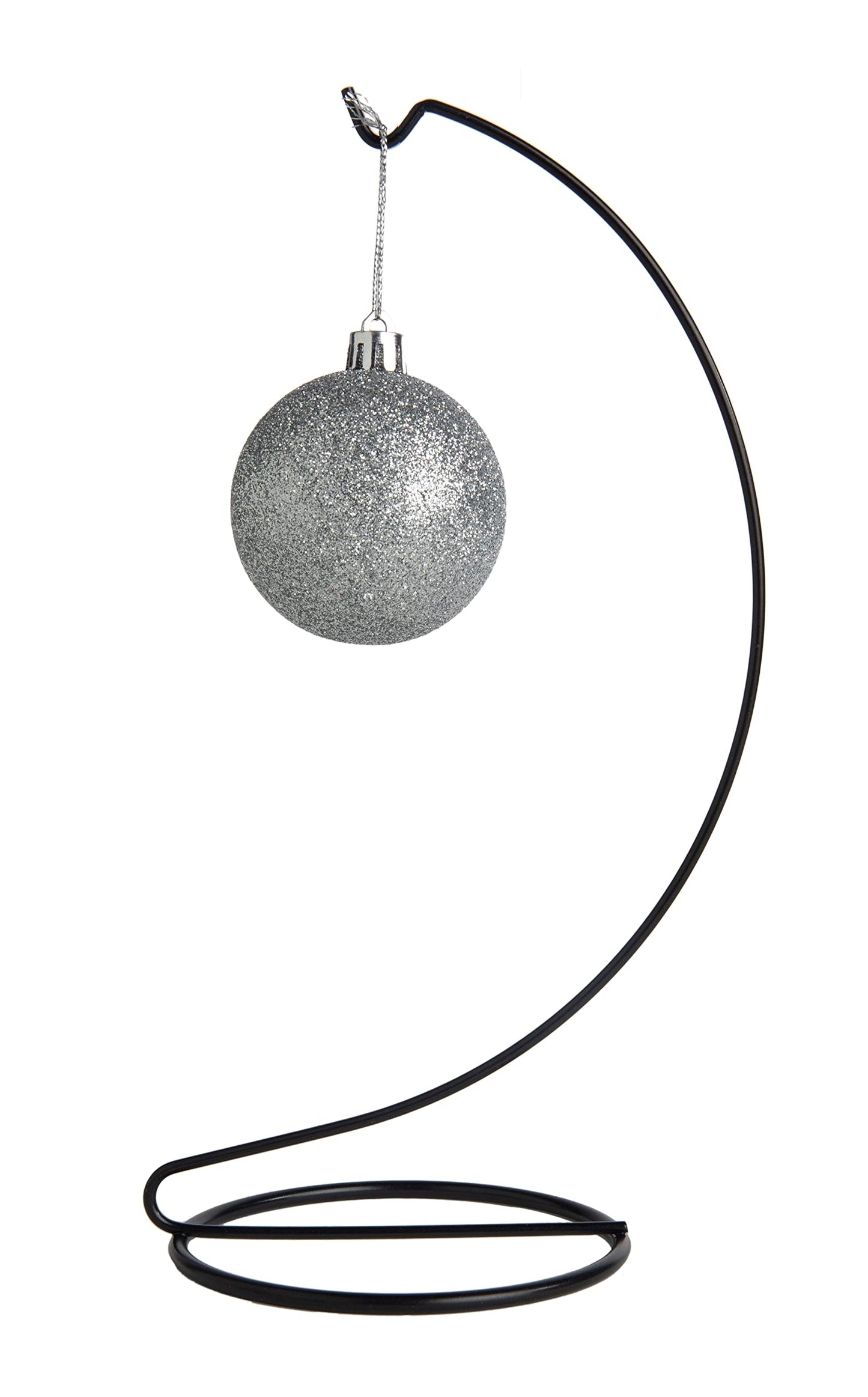 Creative Hobbies 10 Inch Tall Black Plated Ornament Display Stand Hanger Holder | Pack of 3