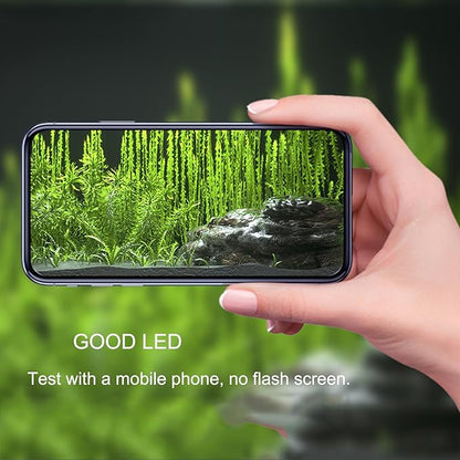 Carefree Fish Aquarium LED Light USB 5V2A RGBW 5730 Timmer 5~25Gal Fish Tank Clip Light 10 Brightness Levels 15W with USB Port (Include UL Certification Power Adapter)