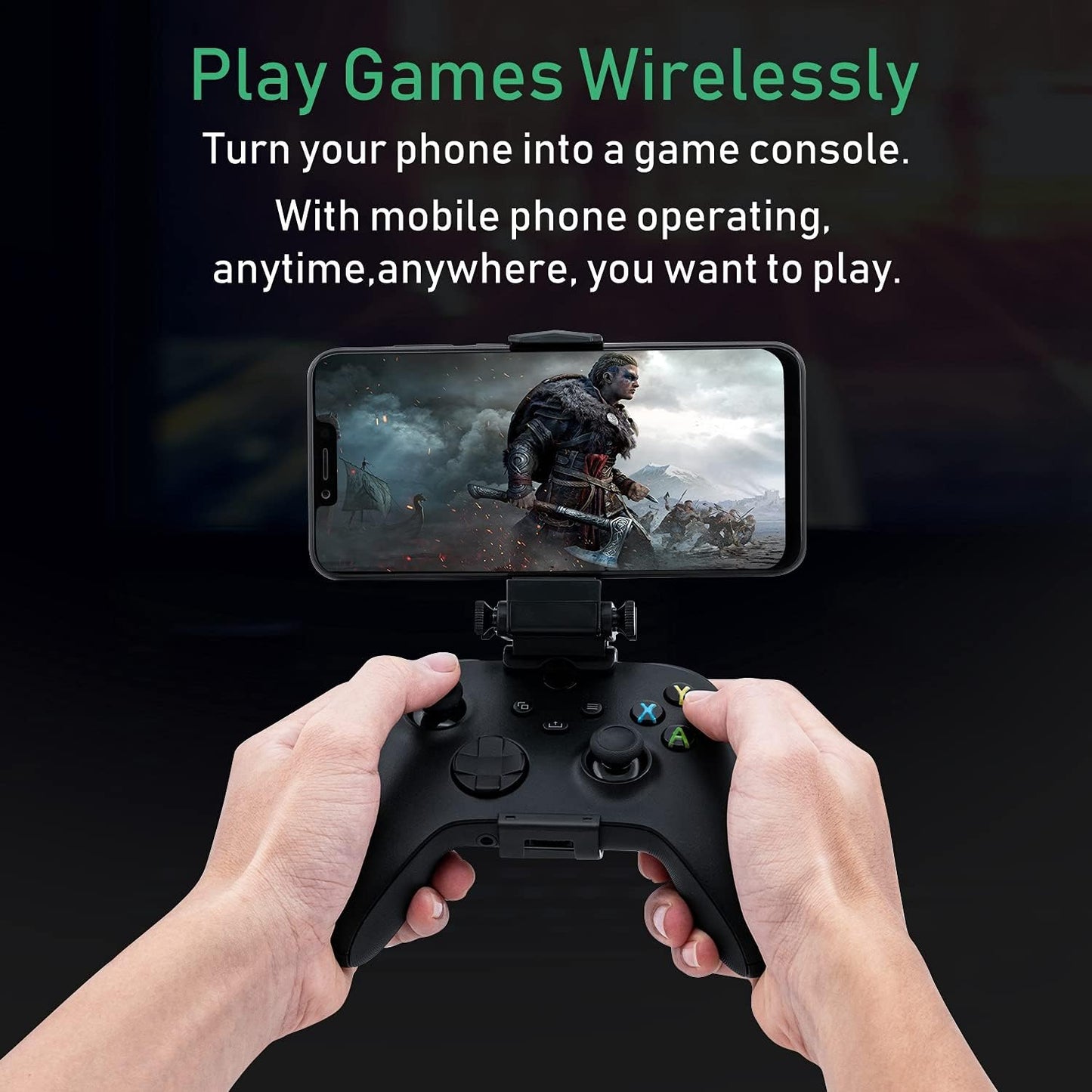 Mcbazel Mobile Gaming Clip for Xbox Series X and Xbox Series S, Adjustable Phone Game Holder Mount Clamp for Xbox Series X/S Wireless Controllers