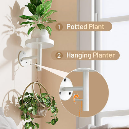YUOROS 3 Pack Wall Planters for Indoor Plants Hanging Shelf Wall Mounted Plant Hanging Holder (White)