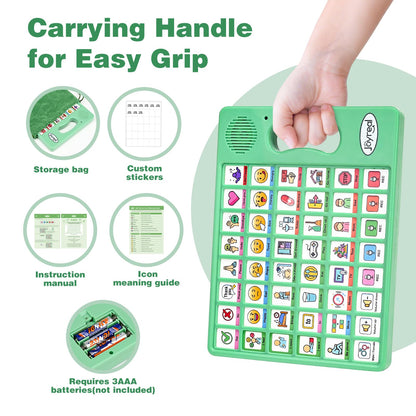 Joyreal AAC Device for Autism, Non Verbal Communication Tools for Speech Therapy & Stroke Rehab. Autism Communication Board with 5 Programmable Buttons & Adjustable Volume, Autistic Kids Must Haves