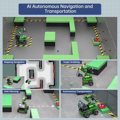 HIWONDER Robot Car with ChatGPT Large AI Model ROS2 ROS1 Education Lidar SLAM Mapping Navigation AI Vision 6DOF Robotic Arm Voice Control Smart Sorting, JetRover Developer Kit & Jetson Orin Nano 8GB