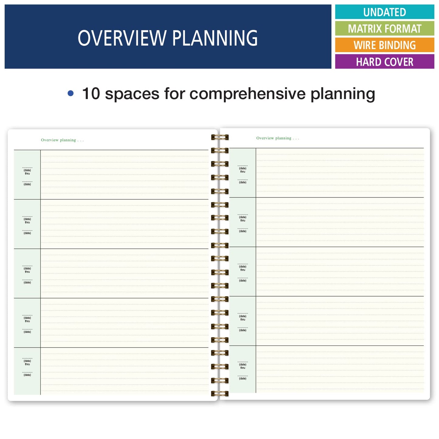 Elan Publishing Company HARDCOVER Combination Plan and Record Book - 8 Period Teacher Lesson Planner (Tree Seasons)