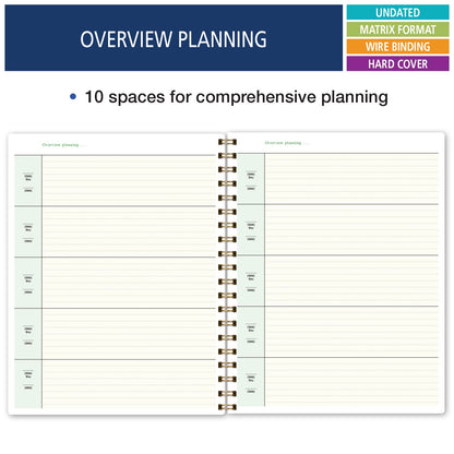 Elan Publishing Company HARDCOVER Combination Plan and Record Book - 8 Period Teacher Lesson Planner (Tree Seasons)