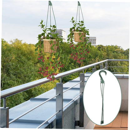 Happyyami 5Pcs Hanging Basket Chain with Hooks Versatile Wire Flower Pot Hanger for Indoor and Outdoor Planters Easy Setup Plant Hangers for Plants and Succulents