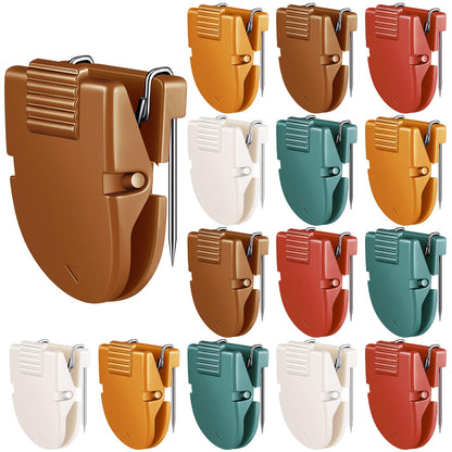 Feifeiya 15 Pcs Cubicle Clips Fabric Panel Cubicle Accessories Fabric Partition Panel Wall Clip Office Photos Wall for Notes Memos Standard Size, 40-Sheet Capacity (Burnt Orange)
