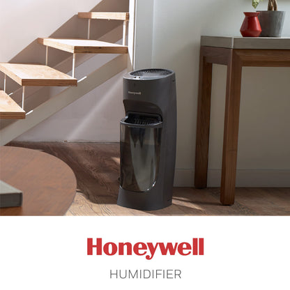 Honeywell Top Fill Tower Humidifier, Digital Humidistat, Black – Cool Mist Humidifiers for Bedroom, Home or Office with Space-Saving Tower Design