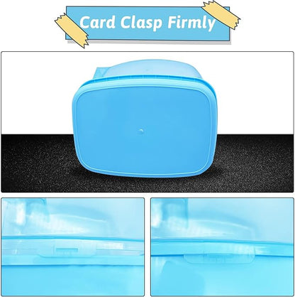 Hamiledyi Hamster Bathtub Dwarf Hamster Bathroom Sand Bath Container Chinchilla Sauna Room Plastic Sand Bath Box House for Gerbils Hedgehog Mice or Other Small Pets Animals(Blue,Large Size)
