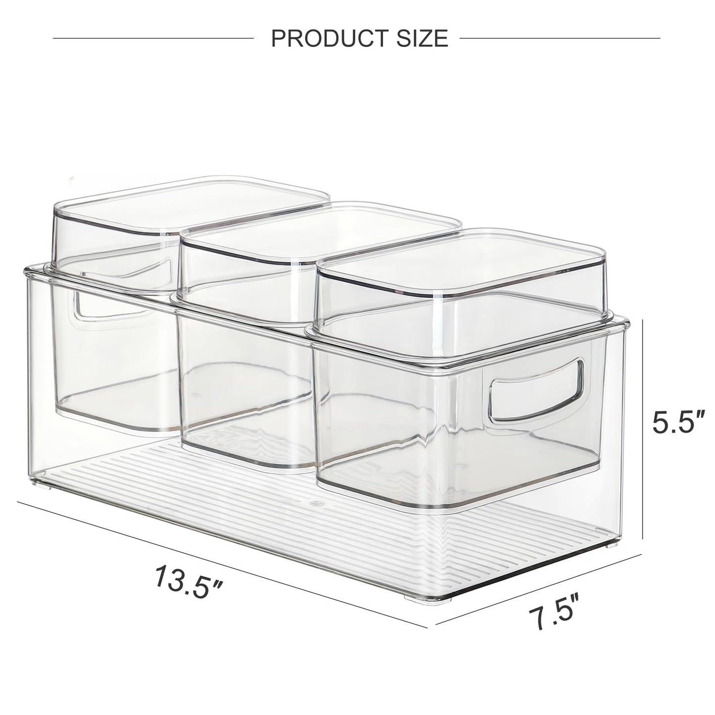 Hudgan Large Taco Bar Serving Set for Party with 3 Separate Containers, Mimosa Bar Accessories with Lids, Chilled Condiment Caddy Organizer for Salad, Fruit, Party Garnish