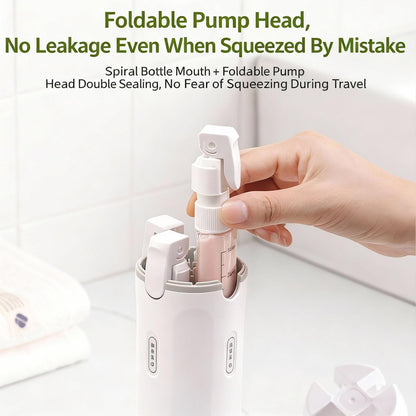 4 in 1 Travel Dispenser Bottle,4 Pack 30ML Travel Bottles for Toiletries, Leak Proof Travel Size Containers (White, OneSize)