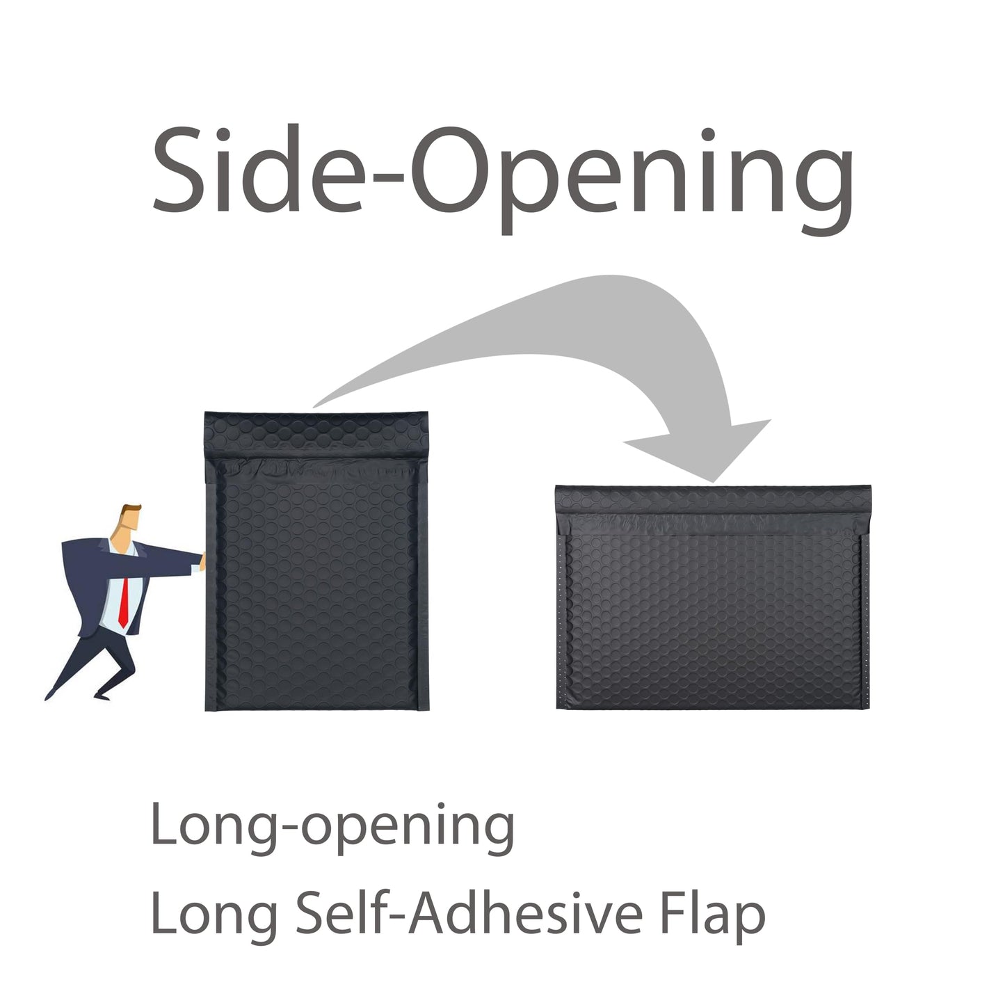 DGSLTENV Blue Side-Loading Bubble Mailers 12 x 9 Inches,Self-Seal Padded Mailing Envelopes, Pack of 27