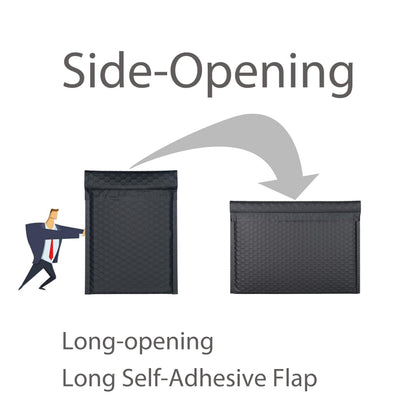 DGSLTENV Blue Side-Loading Bubble Mailers 12 x 9 Inches,Self-Seal Padded Mailing Envelopes, Pack of 27