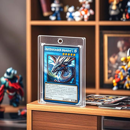 128ct Magnetic Card Holders Cases, 35pt Acrylic Baseball Hard Plastic Card Case Fit for MTG, TCG, Standard Cards, Sports Cards Storage and Display