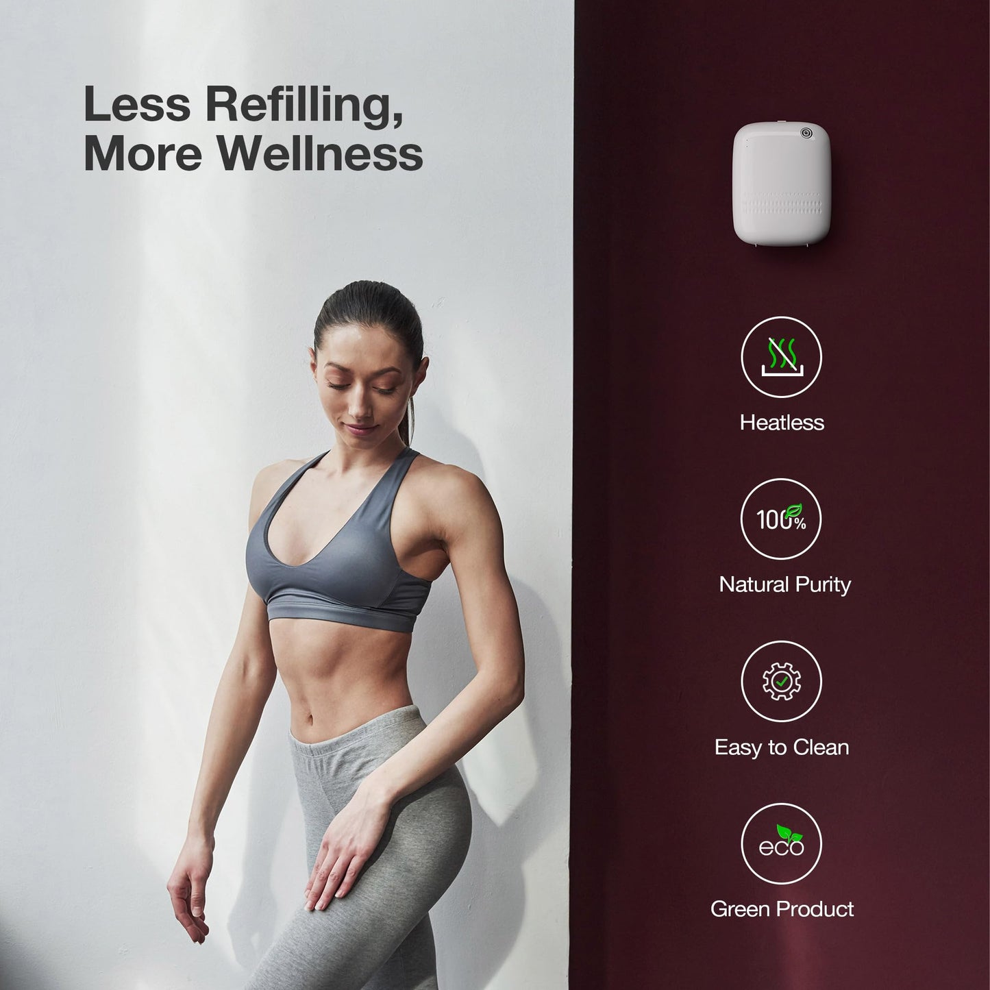Airversa Smart Scent Air Machine with 400mL Capacity Up to 2000 sq.ft. Waterless Essential Oil Diffuser for Home and Commercial Use, Aromatherapy Scent Diffuser for Large Rooms, ANW-Black