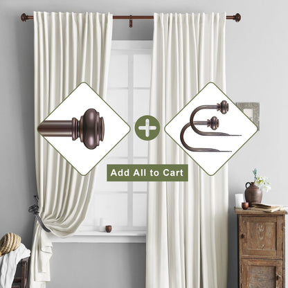 Vimayta Curtain Holdbacks 2pcs, Metal Curtains Tiebacks for Drapes Window Home Decoration, Matte Brown