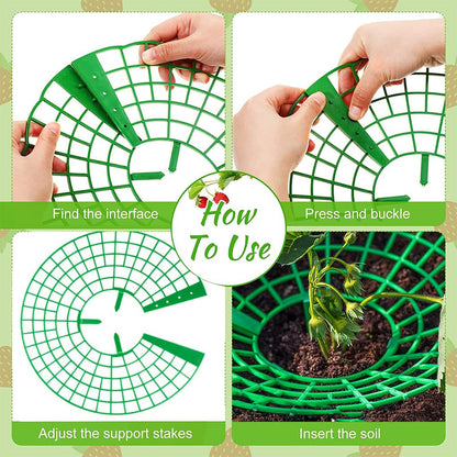 Fulanfudi 10 Pcs Strawberry Plant Support Stand Strawberry Growing Racks with 3 Sturdy Legs Strawberry Growing Frame Keeping Fruit Elevated to Avoid Ground Rot