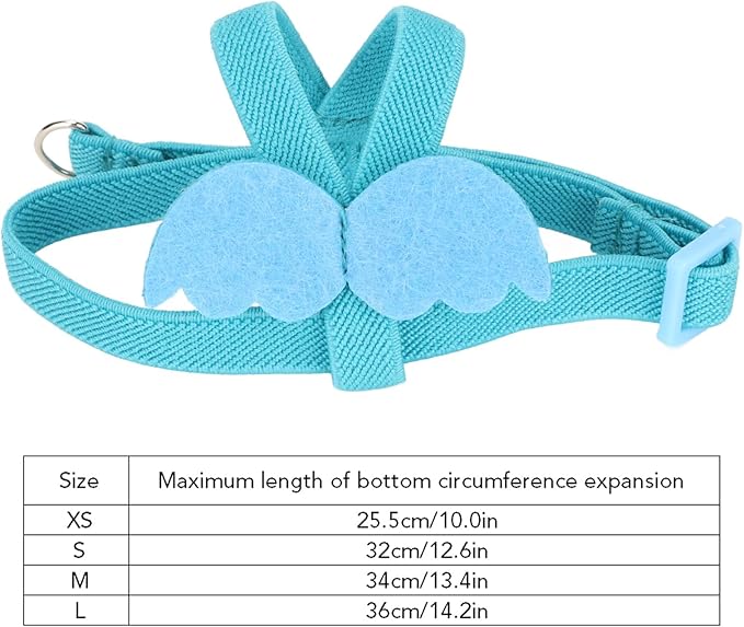 Pet Parrot Bird Harness Leash, Adjustable Parrot Nylon Leash Bird Flight Harness Vest, Bird Flying Clothes with Rope Parrot Flight Suit with Leash for Parakeets Cockatiels Conures Budgies(S)