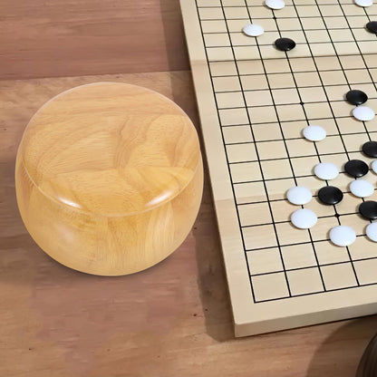 2pcs Go Chess Pieces Storage Wooden Chess Pieces Bowl Lid Go Jar Storage Container Pot