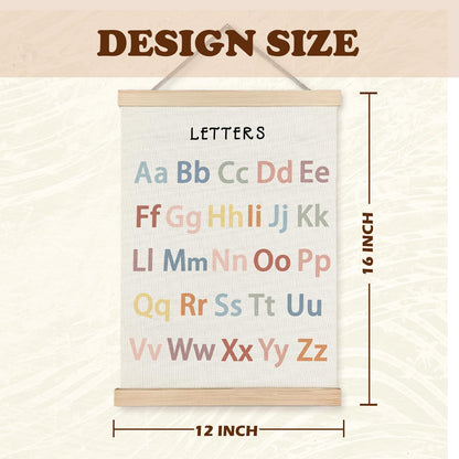 Supwhd Classroom Wall Decor, Numbers and Alphabet Educational Wall Art Poster, Alphabet ABC Numbers from 1 to 20 Poster Wall Decor for Toddler Kids Room Playroom Classroom, 12x16 Set of 2