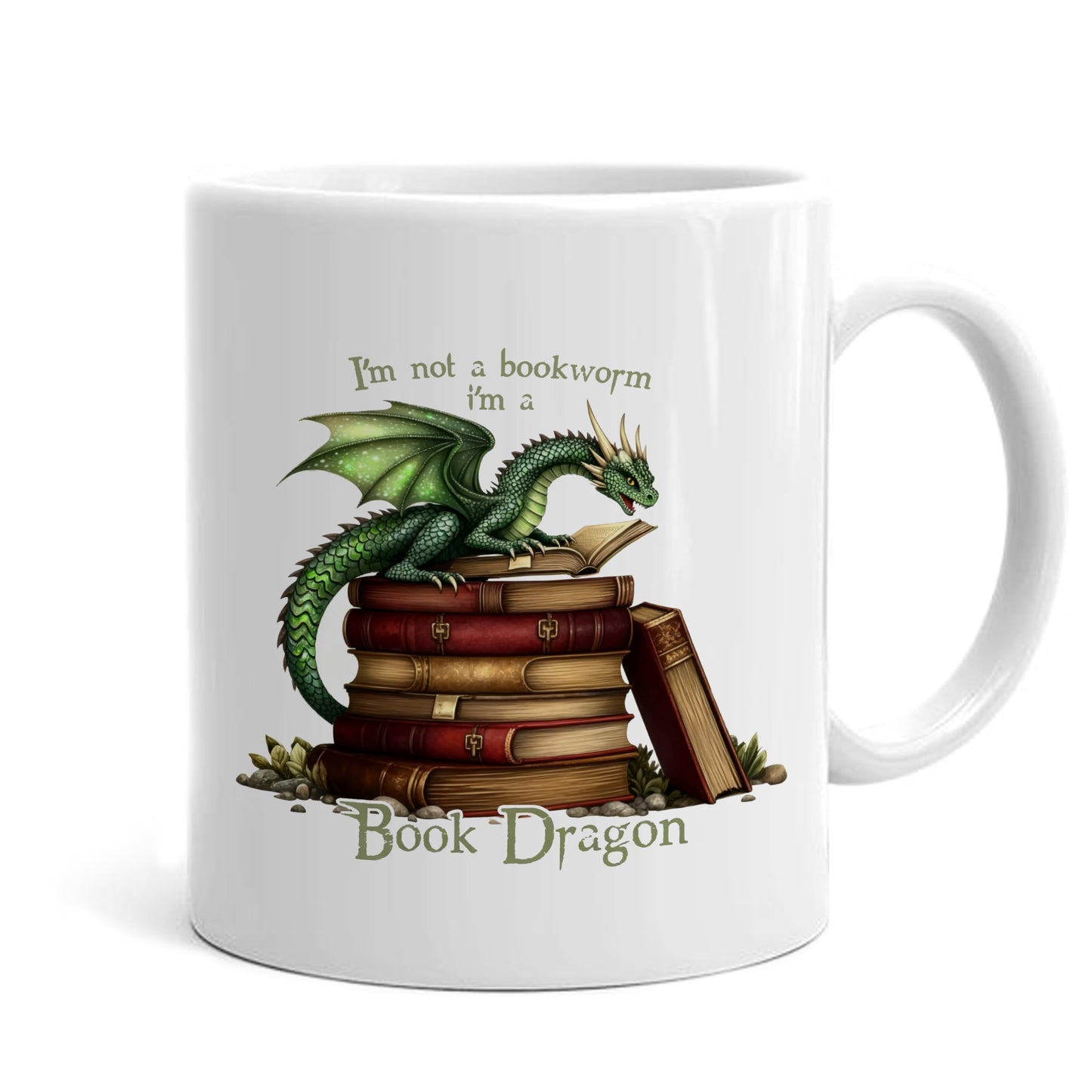 WDSFHYJK Funny Dragon Book Lover Coffee Mug,Gifts for Avid Readers Women,I Am Not A Bookworm, I Am A Book Dragon Coffee Cups Ceramic 11oz,Coffee Mug Gifts for Family Office College