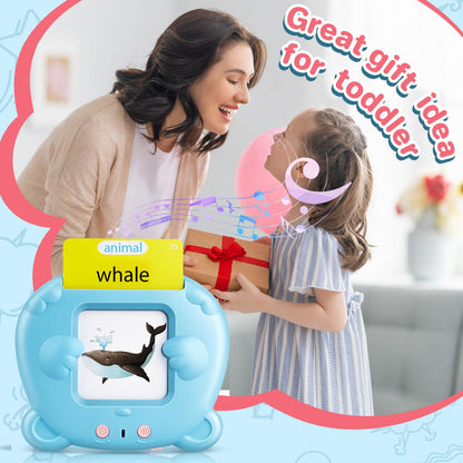 Talking Flash Cards for Toddler, Learning Montessori Toys with 224 Sight Words, Pocket Speech for Toddlers Therapy Toys, Children's Sensory Preschool Learning Educational Birthday