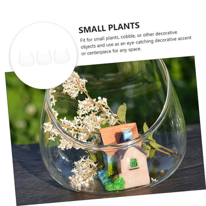 Homoyoyo 3pcs Glass Slant Cut Terrarium Bottles for Micro Landscape, Tabletop Ecological Glass Display with Angled Opening, Decorative Plant Bottle Set for Home Décor