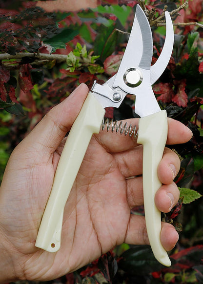 Blue Garden Flower Shears Pruning Shears 6.9 inches Scissors Heavy Duty Plant Scissors for Cutting Flowers, Trimming Plants, Bonsai, Fruits Picking (Blue Handle)