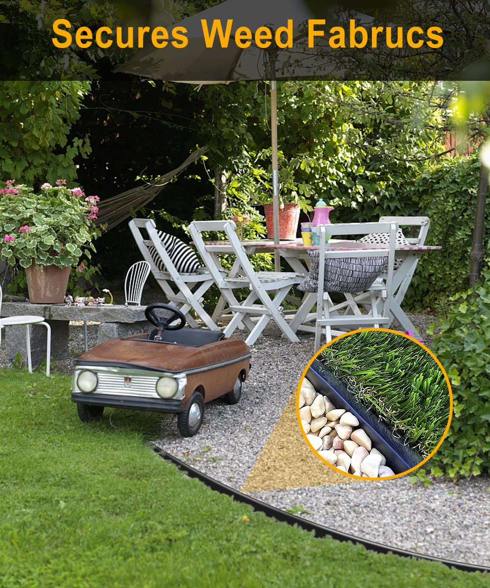 Meboyz 50-Pack 8-Inch Plastic Landscape Stakes,Spiral Edging Spikes Landscape Anchoring Spikes for Paver Edging, Weed Barrier, Artificial Turf & More Weed Barrier, Artificial Turf & More.