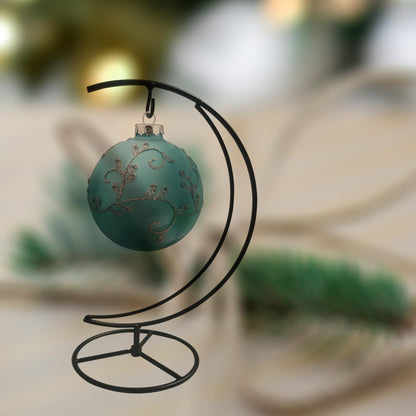 WOCTDTHW Ornament Display Stand Holder Iron Hanger for Chrismas Hanging Glass Globes (Moon Shape 2 Pcs)