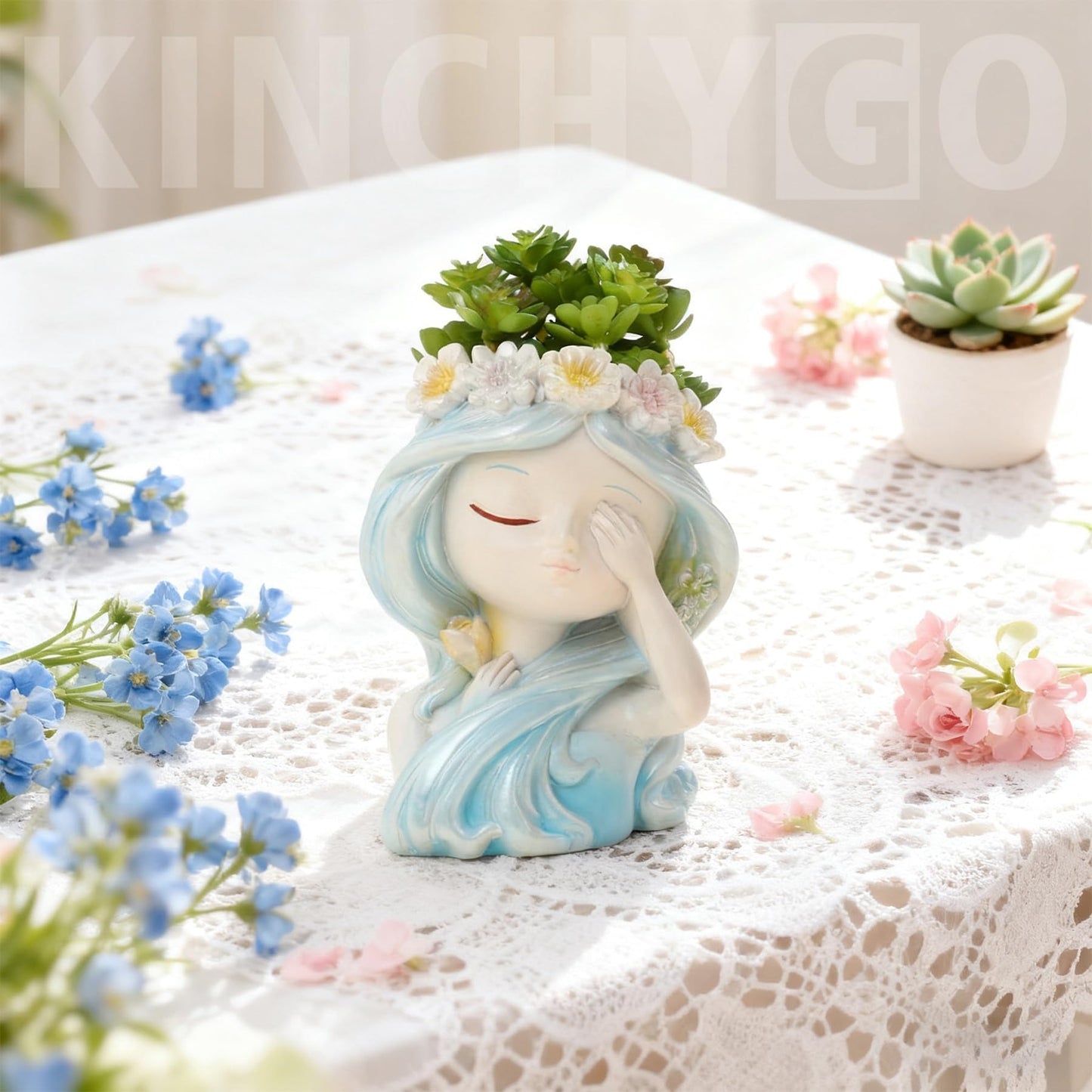 KINCHYGO, 3 Pack Face Head Planter Succulent Plant Pot Decorative Flower Pot Flower Vases for Home Garden Decor