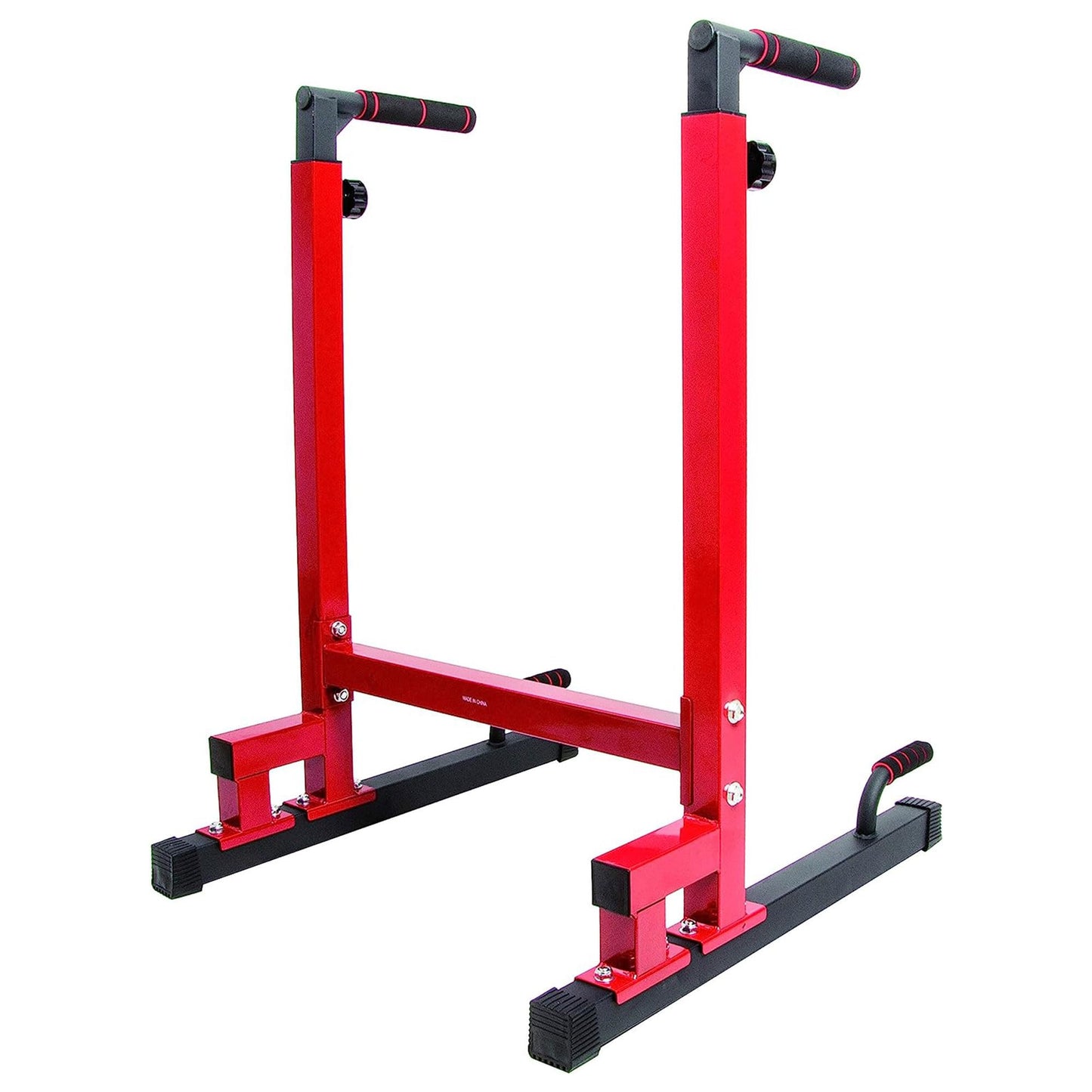 BalanceFrom Steel Frame Dip Station with Adjustable Height, 500 Pound Weight Capacity – Upper Body Workout Home Gym Equipment for Triceps, Push & Pull Ups, Leg Raises, and Bench Press
