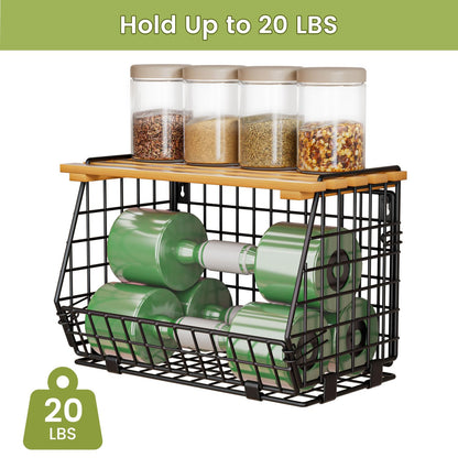 GGIU Wire Fruit Basket for Kitchen Storage: Hanging and Counter Basket for Vegetable Produce - Potato and Onion Storage for Pantry 3 Pack