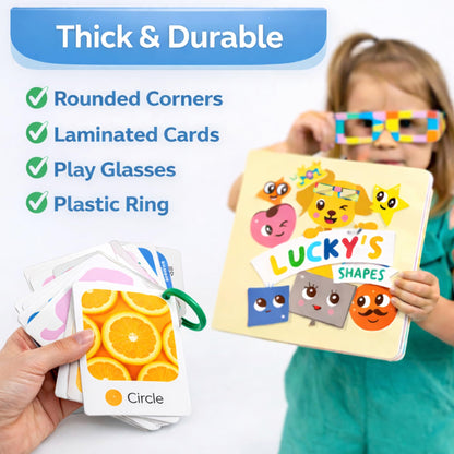 TOYVENTIVE Books, Toddler Flash Cards, and Puzzles – Educational Toys and Birthday Gifts for 1, 2, 3 Year Old Girl, Preschool Learning Activities and Games, Colors, Shapes, Letters, Numbers