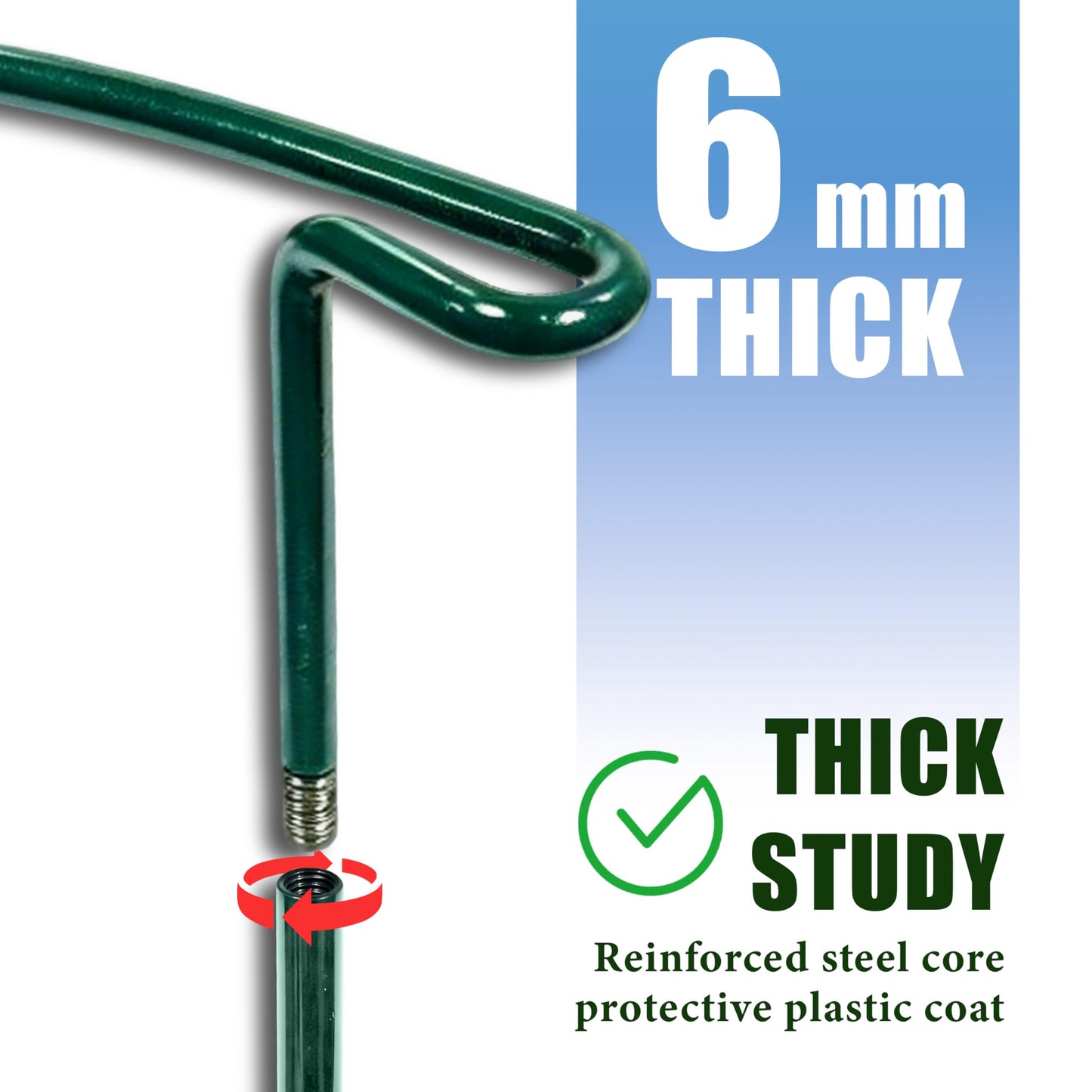 TCBWFY 14" Dx32 H Plant Supports Stakes for Large Heavy Plants,6 Pack Peony Supports,Heavy Duty 5mm Wire Peony Cages,Interlock Garden Supports Ring Border Support,Plant Support Cage for Rose Flower