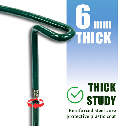 TCBWFY 14" Dx32 H Plant Supports Stakes for Large Heavy Plants,6 Pack Peony Supports,Heavy Duty 5mm Wire Peony Cages,Interlock Garden Supports Ring Border Support,Plant Support Cage for Rose Flower