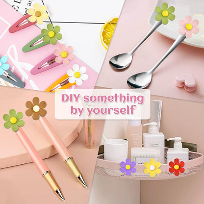 Qualsen Large Flower Magnets for Whiteboard & Fridge – 12 Pcs Cute 3D Decorative Refrigerator Magnets for Locker, Kitchen, Office（34mm）