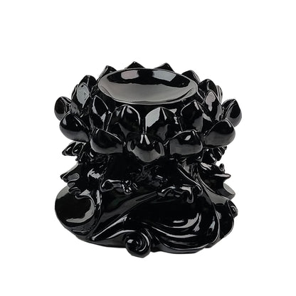 OmyLens Large Lotus Crystal Ball Stand Sphere Display, Natural Healing Feng Shui Glass Orb Holder Base Statue Decoration, for 80mm-150mm Sphere