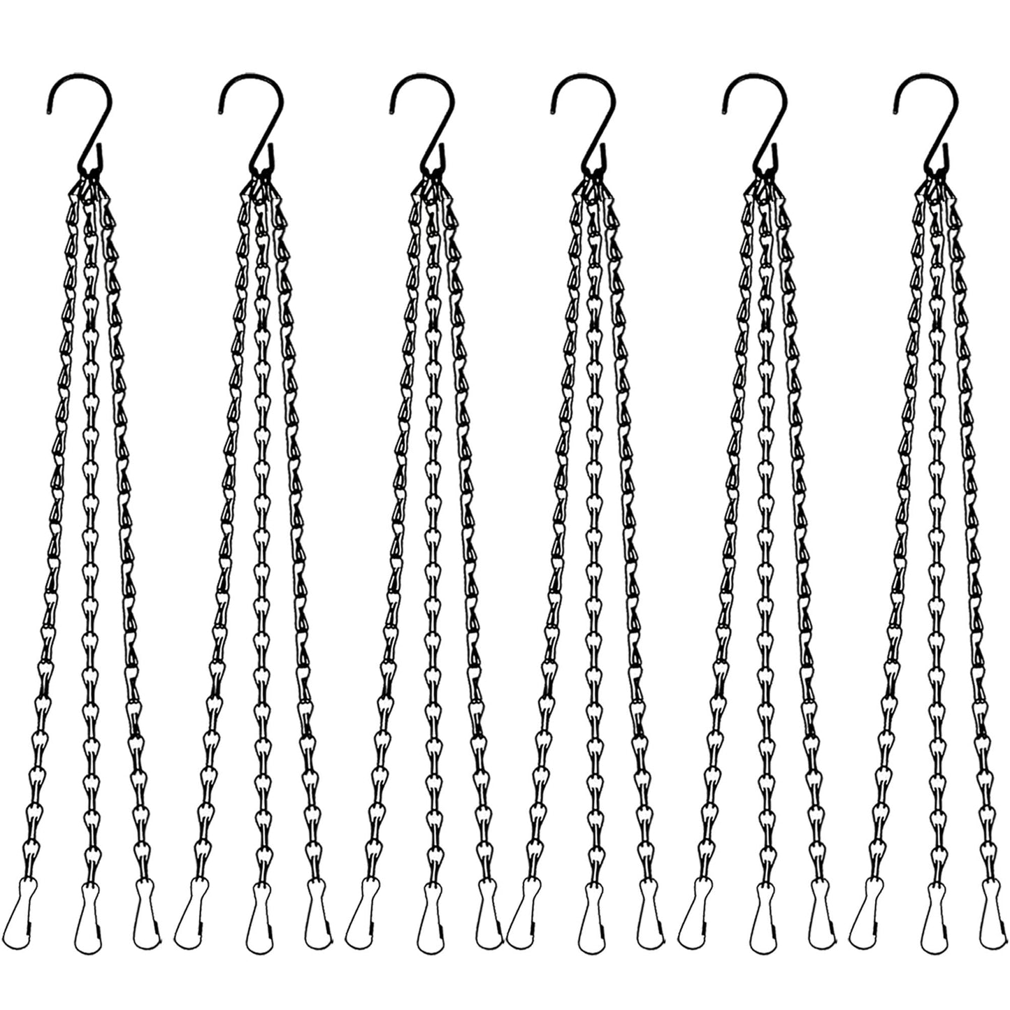 SMYAXUNW 6pcs19.7inch Hanging Basket Planter Hanging Chain，Replacement Plant Hangers for Bird Feeders,Planters Wind Chimes and Decorative