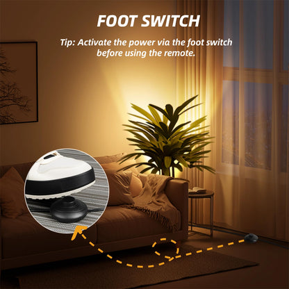 HUAEU 2 Pack Up Lights Indoor Floor Can Light, 6W 3000K GU10 LED Spotlights, Indoor Uplights for Home Accent, Plant, Artwork, 5.9FT Plug Cord & Foot Switch, Black