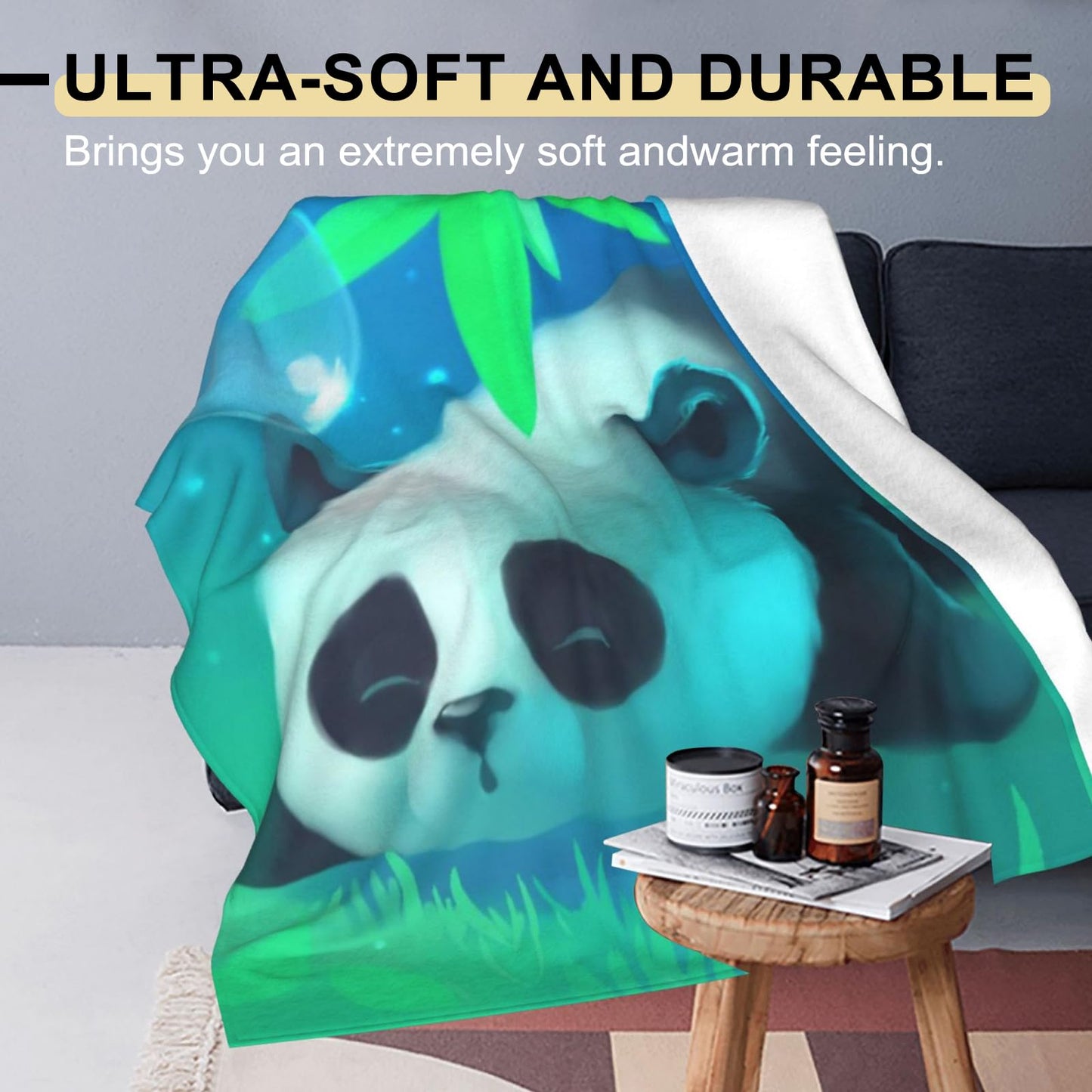 VODRM Cute Ghost Blanket Halloween Fall Holiday Decor Gothic White Spirit Witch Throw Gifts for Kids Lightweight Soft Fleece Moon Bat Witchy Blankets for Horror Spooky Goth Decoration 50x60in