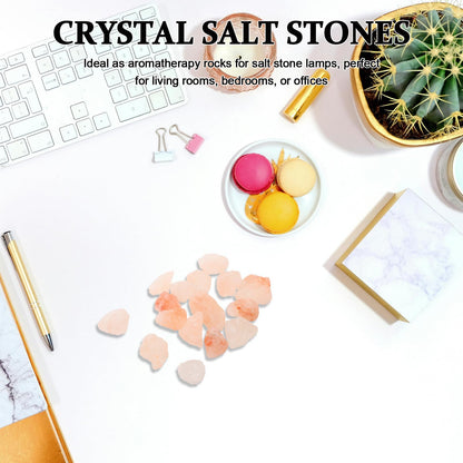 VINTORKY 1 Bag Himalayan Salt Rocks - 2.2 Lbs Natural Pink Crystal Salt Stones 0.4-0.8" Chunks for Essential Oil Diffuser Lamp, Bowls, Home & Spa Decor, Feng Shui Ornaments