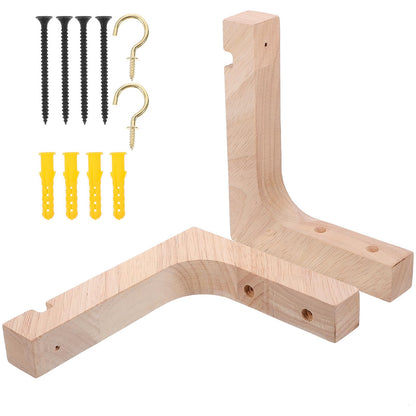 Toddmomy 2pcs Wooden Plant Hooks Heavy-Duty Wall Mount Hanging Brackets for Indoor Outdoor Hanging Plant Hangers Ceiling Hooks for Flower Pots