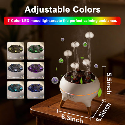 Akpsid Essential Oil Diffuser 250ML,Jellyfish Diffuser Air Humidifiers Sound Pickup Ultrasonic Aromatherapy Diffuser Remote Control 7 Color Lights for Home Bedroom Office Hotel