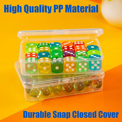 JINUPHION 8 Pcs Playing Card Case, Small Clear Box, Plastic Deck Box, Card Deck Holder, Game Card Storage Organizer (8 pcs Standard) (No Cards)