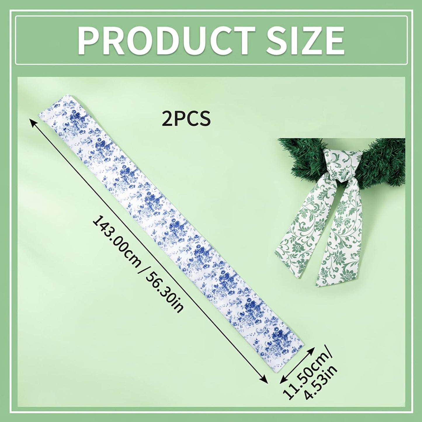 Wreath Sash for Front Door, Set of 2 Door Hangers, Decorative Home Accents for Seasonal Display, Crafted from Durable Materials for Long-Lasting Use