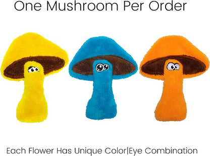 Cycle Dog Duraplush Large Mushroom (Colors May Vary): Sqeakerless Eco-Friendly and Durable Toy for Dogs | Perfect for Fetch and Tug-of-War Play | Made in USA