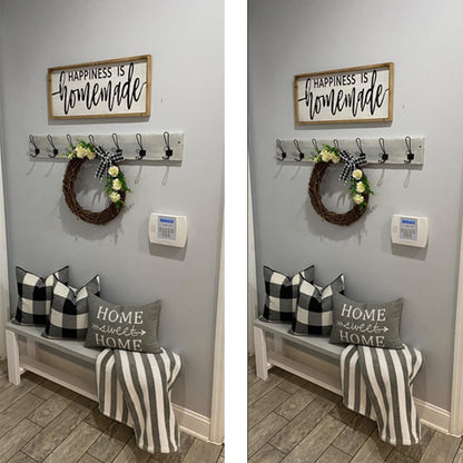 VAKADO Outdoor Farmhouse Buffalo Plaids Throw Pillow Covers 18x18 Set of 2 Black White Decorative Classroom Front Porch Classic Decor Retro Boho Cushion Cases Fall Home Rustic Check for Couch Patio