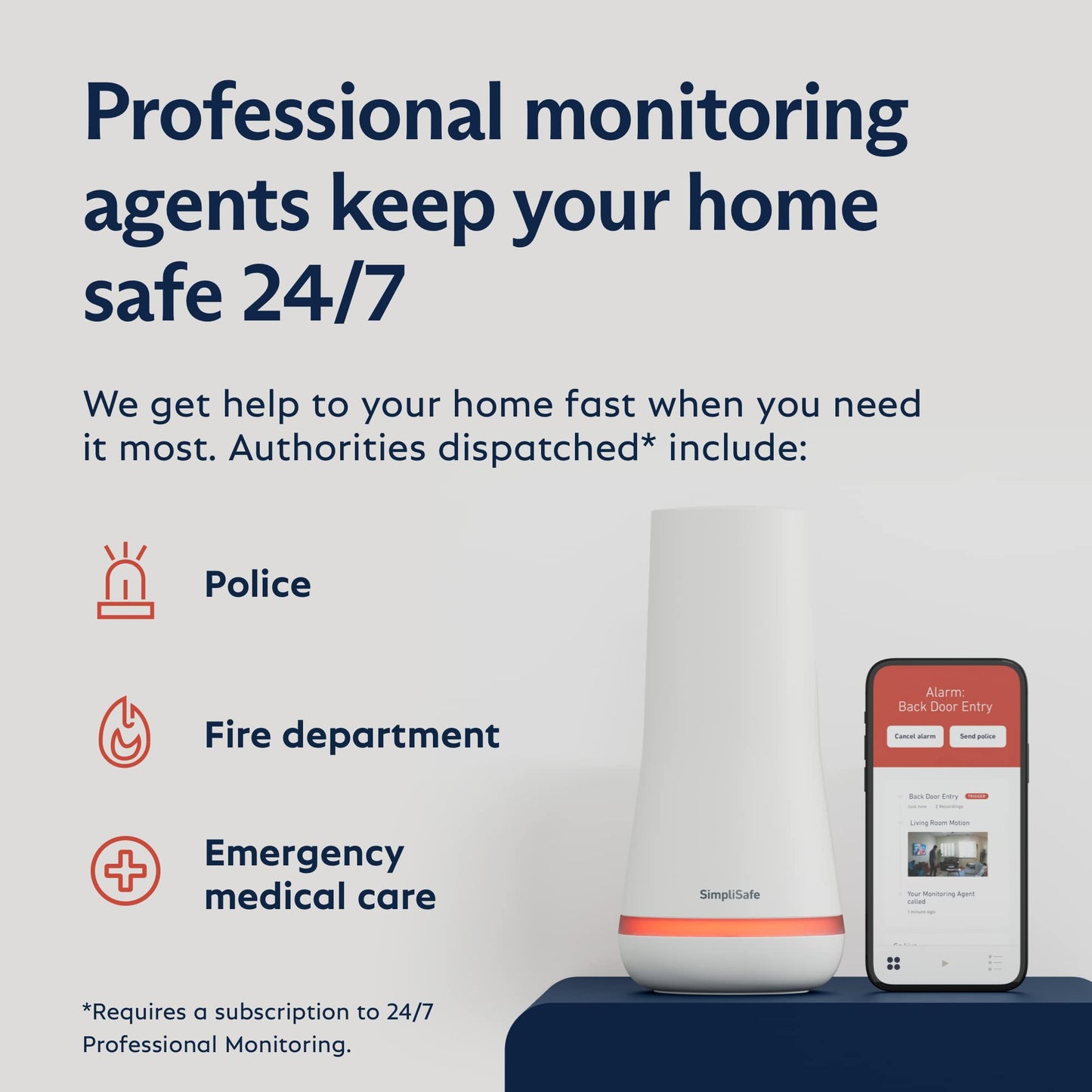 SimpliSafe 12 Piece Wireless Home Security System w/HD Camera - Optional 24/7 Professional Monitoring - No Contract - Compatible with Alexa and Google Assistant, White