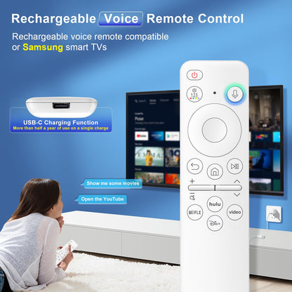 Voice Replacement for Google-Chromecast-Remote, G9N9N for Chromecast with Google TV Remote, for Google TV Streamer (Only for Snow Chromecast Google)
